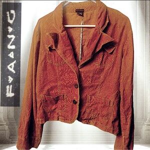 FANG Rust Distressed Corduroy Jacket